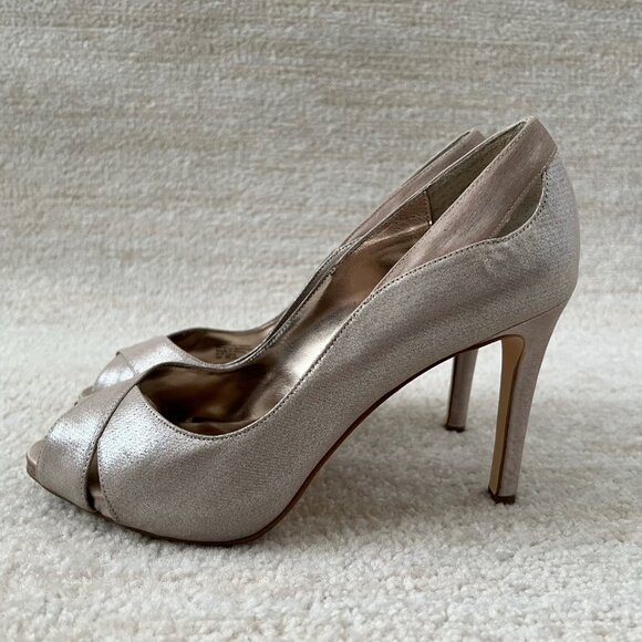 Alfani Lyrra Peep Toe Evening Stiletto Heels Shoes 8 - Picture 1 of 8